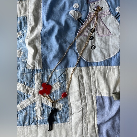 Banksy Womens Red Balloon Girl Necklace Graffiti Artist Contemporary Jewelry - Picture 2 of 4